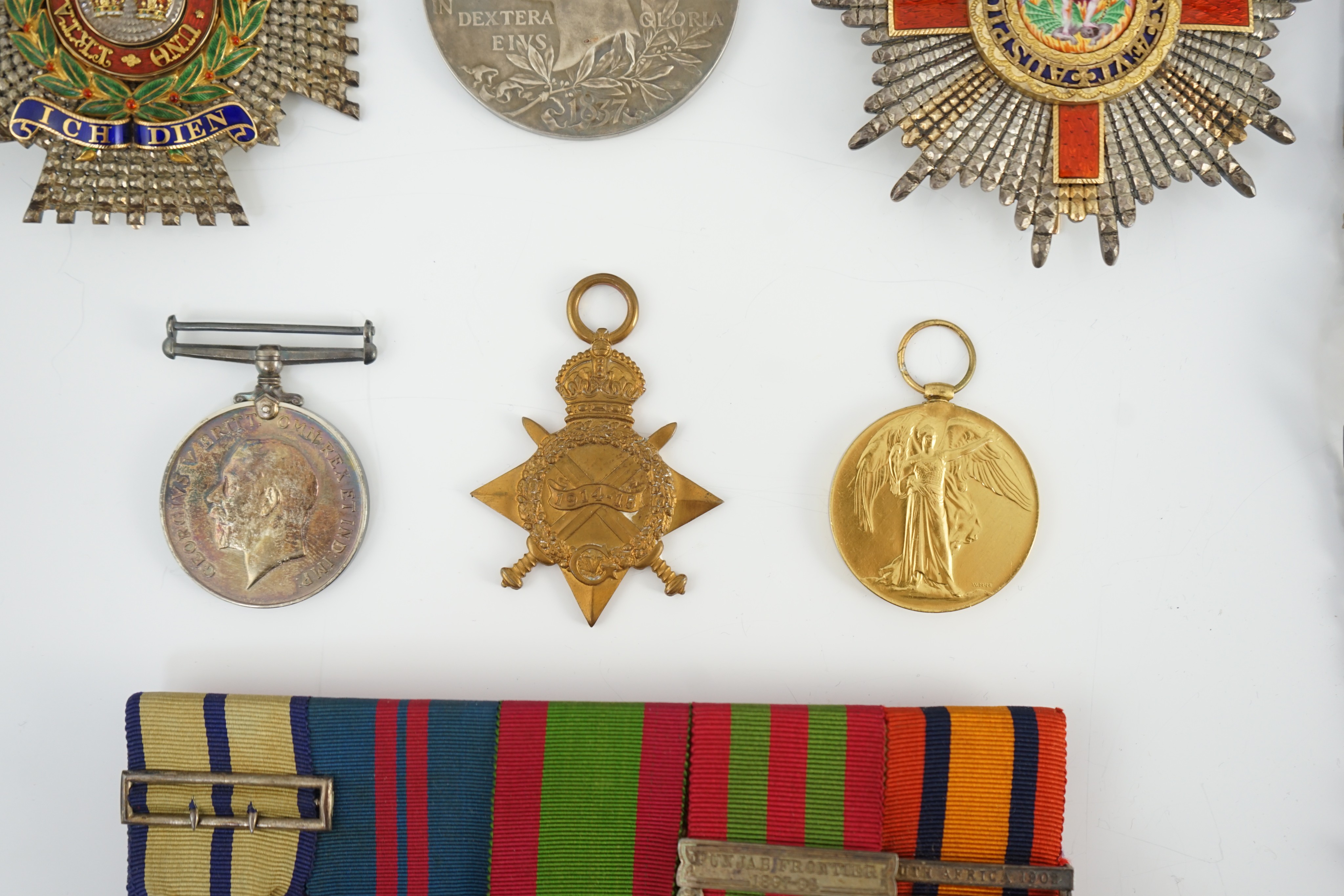 A magnificent group of Afghanistan, Indian General Service, Boer War, and Great War of eleven medals, awarded to General Sir John Eccles Nixon, GCMG KCB, who was the General responsible for the disastrous first British E